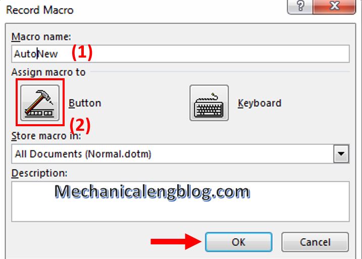 create Marco in ms word 4