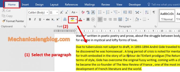 How To Highlight Text In Word Mechanicaleng Blog