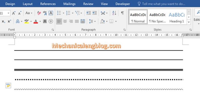 How to insert horizontal lines in Word - Mechanicaleng blog