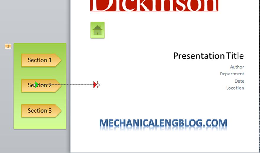 Create a menu in PowerPoint by Hyperlink 11