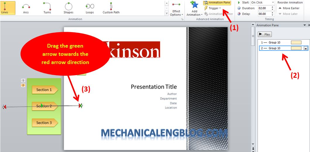 Create a menu in PowerPoint by Hyperlink 13