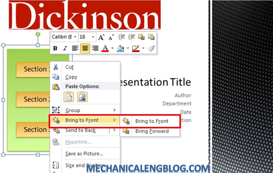 Create a menu in PowerPoint by Hyperlink 17