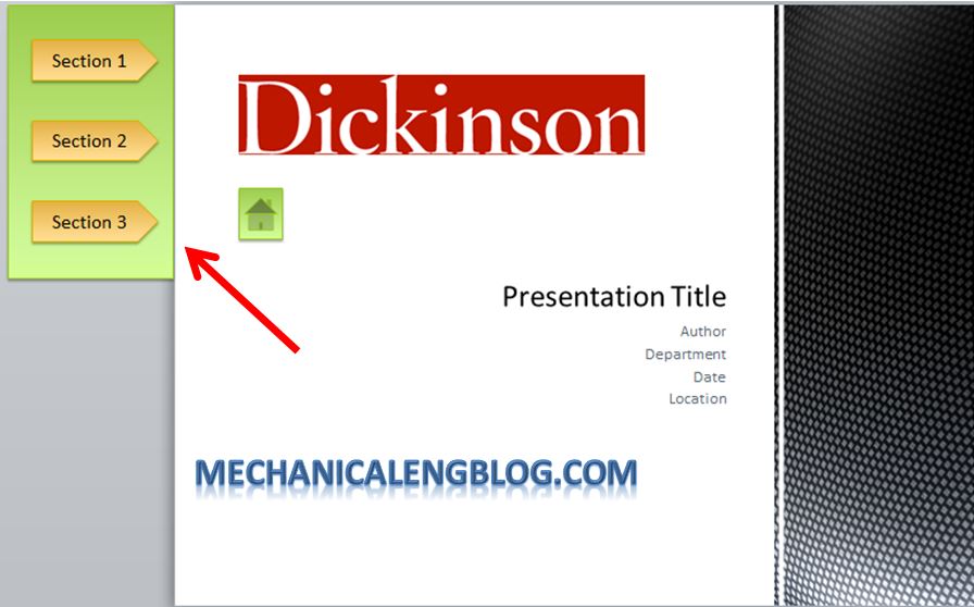 Create a menu in PowerPoint by Hyperlink 7