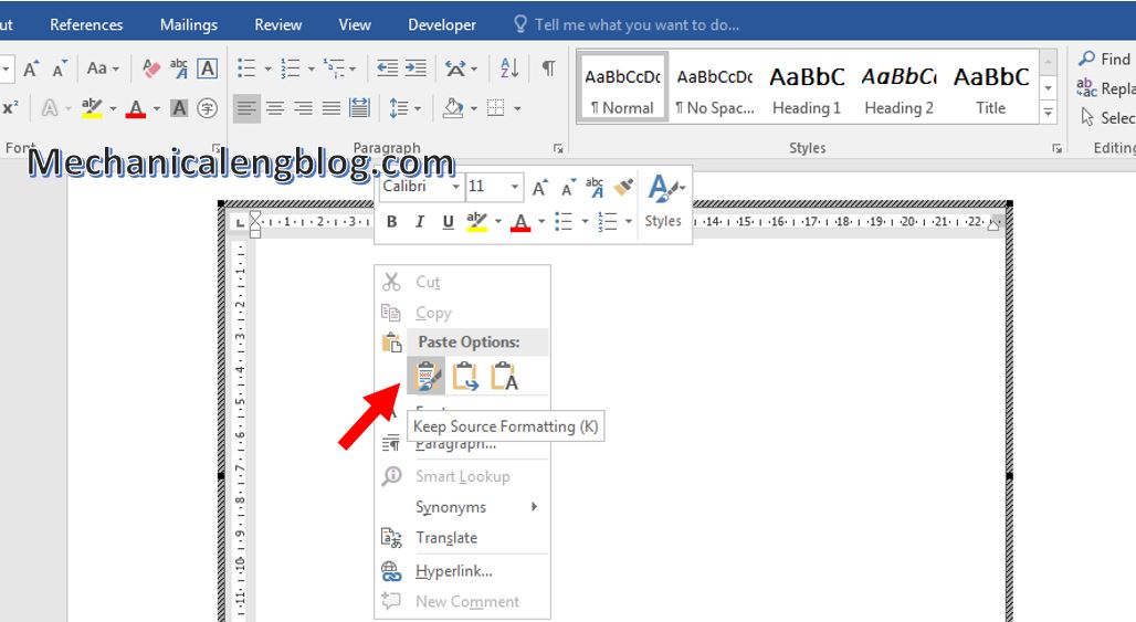 how to copy and paste in word table