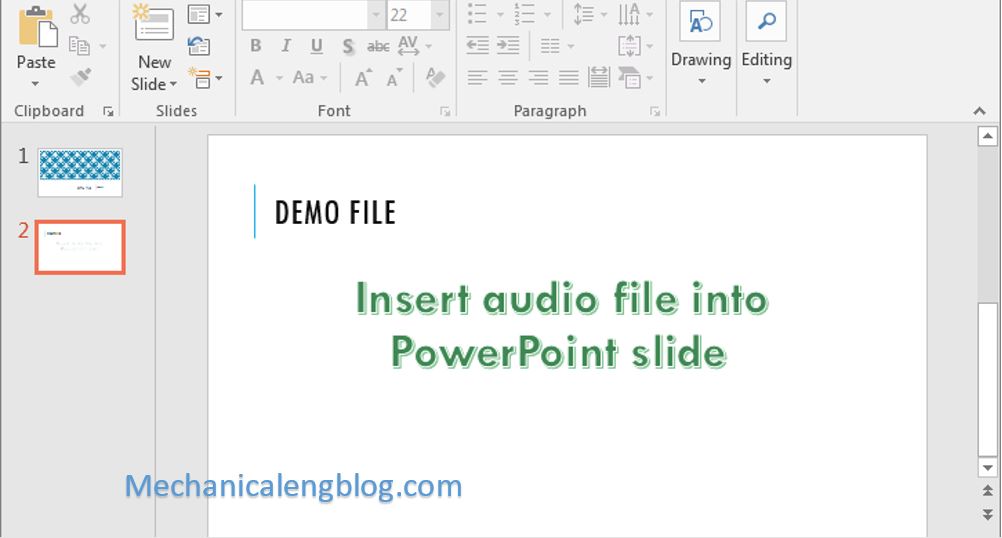 insert audio into powerpoint 1