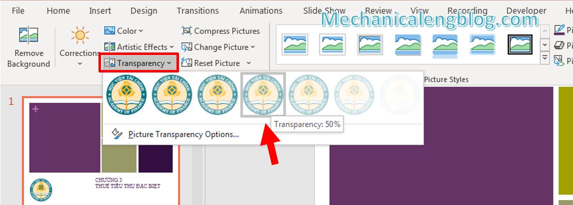 How to add watermark in PowerPoint 3