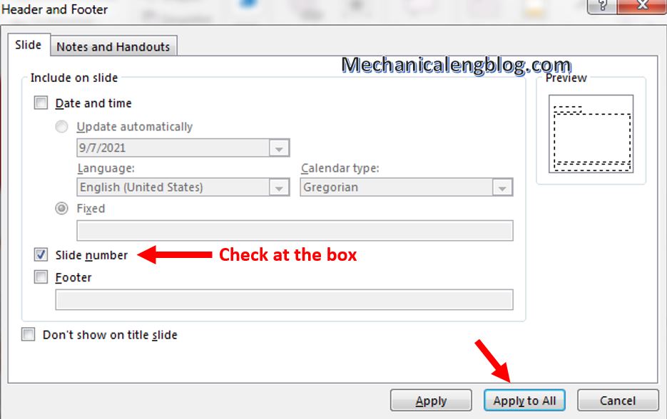 How to add page numbers to powerpoint 2