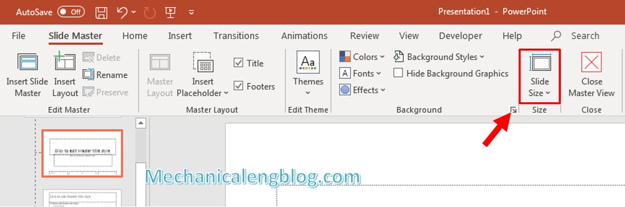 How to change Slide size in PowerPoint 2