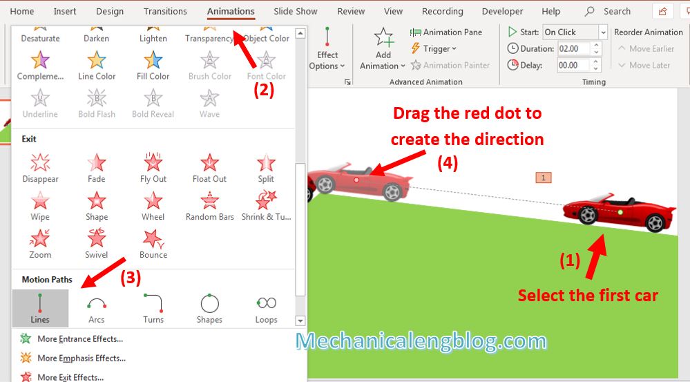 How to create powerpoint motion path 7