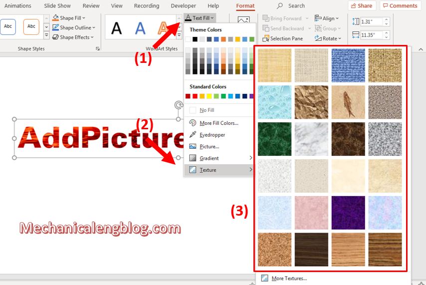 How to fill text with image in powerpoint 4