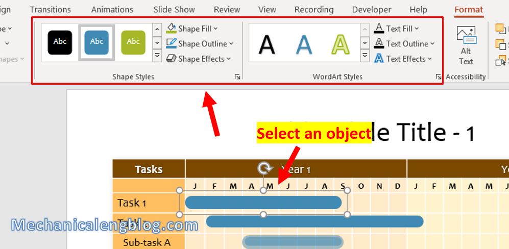 How to make Gantt chart in PowerPoint 5