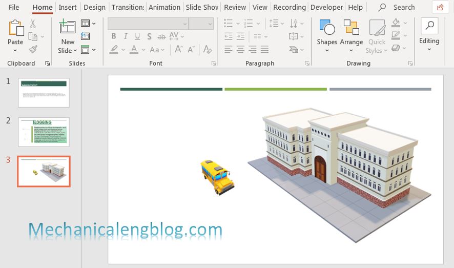 Insert 3D model in PowerPoint 4