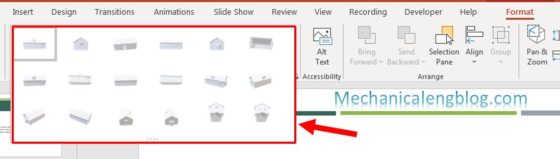 Insert 3D model in PowerPoint 5