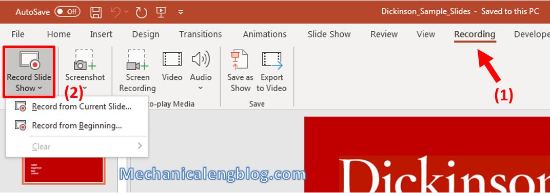 how to record a powerpoint presentation 2